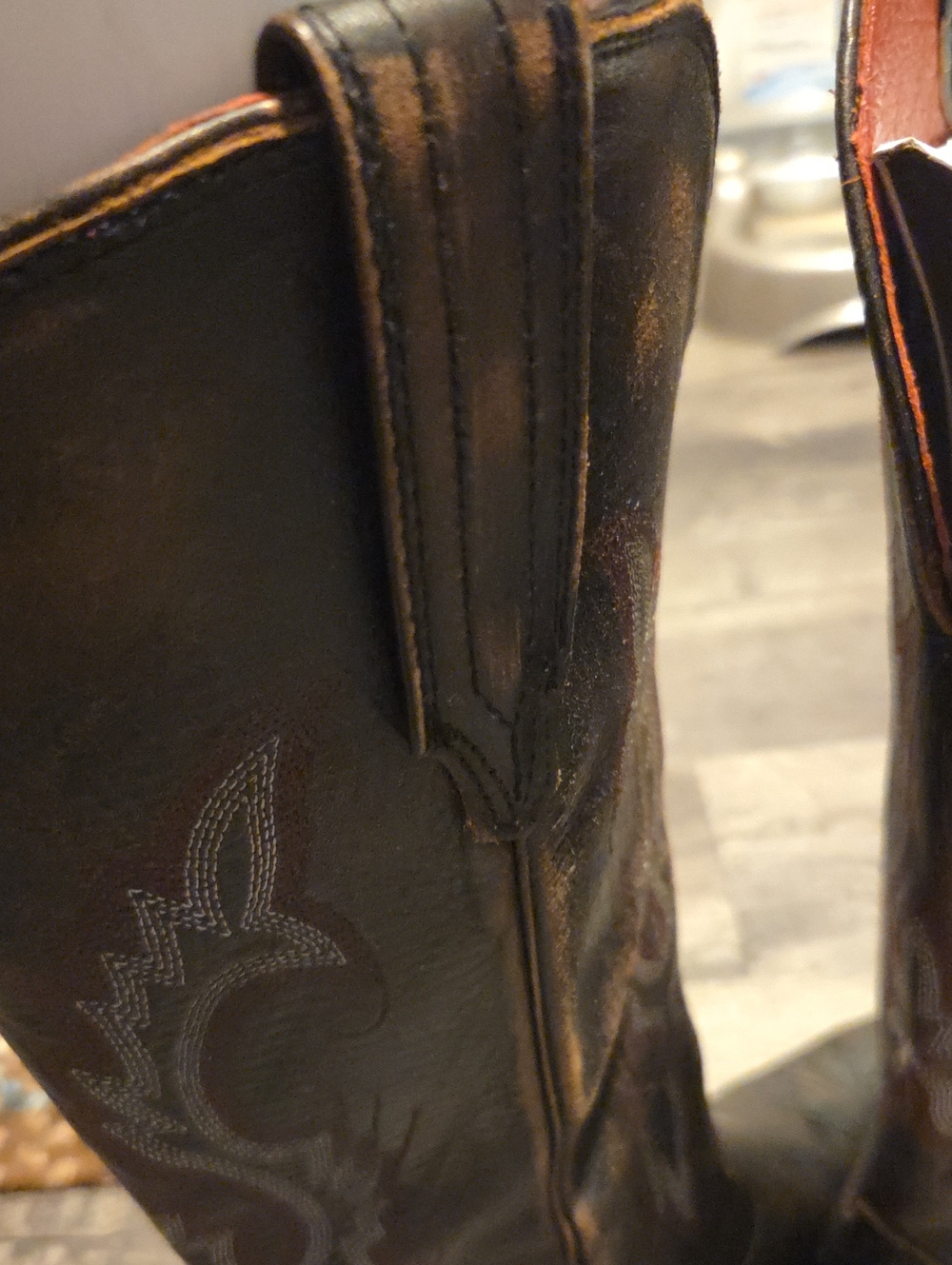 Freebird by Steven Brown Distressed Leather Cowboy Boots - Picture 6 of 10